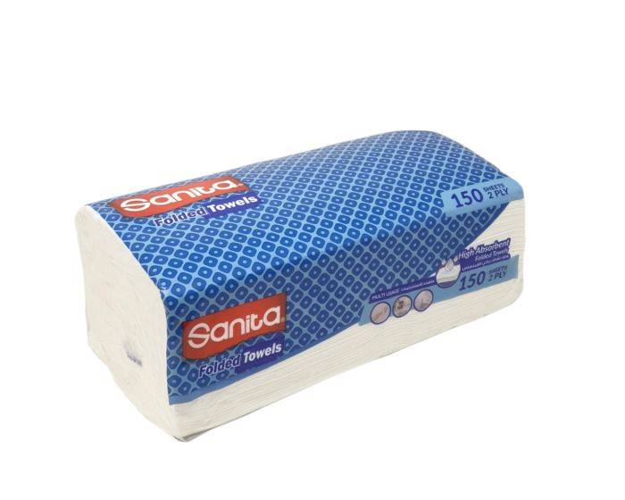 Sanita Folded Towels 150 pcs × 24 - Carton