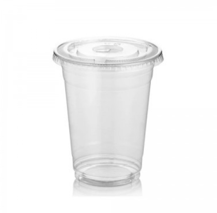 Clear Plastic Cup With Lid 12 oz × 1000 pcs - Carton