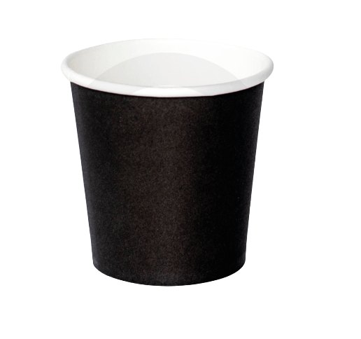 Single Wall Black Paper Cups 8 oz × 1000 pcs - Carton