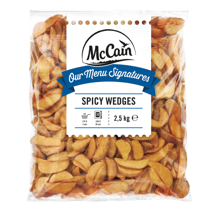 McCain Spicy Wedges 2.5 kg × 5 - Carton