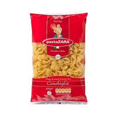 Pasta Zara Conchiglie No. 54 - 500 gm × 10 - Carton