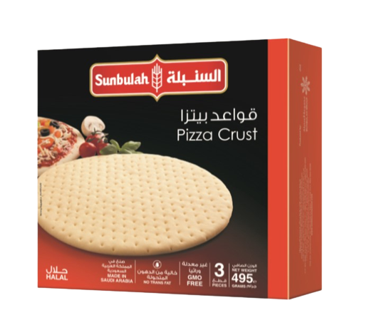 Sunbulah Pizza Crust 495 gm × 3 pcs × 12 - Carton