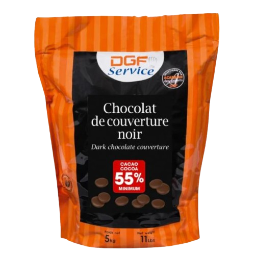 DGF French Dark Chocolate Coins 55 % - 10 kg