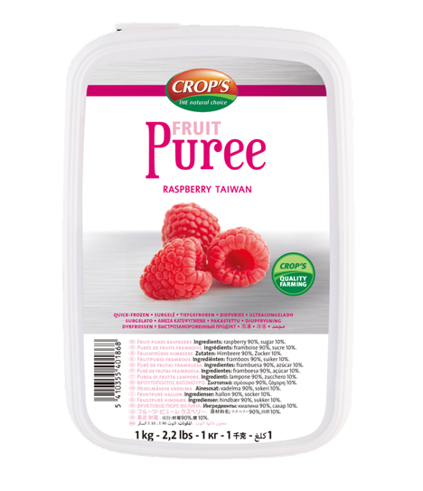 Crops Raspberry Puree 1 kg × 6 - Carton
