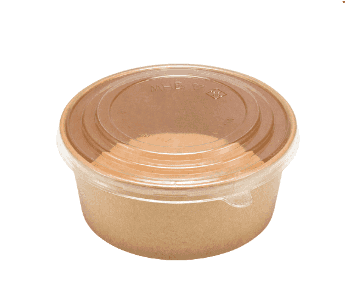 علب ورقية كرافت بني مع الغطاء 16 اونص × 500 - كرتون - منتج بالجملة | Platraw