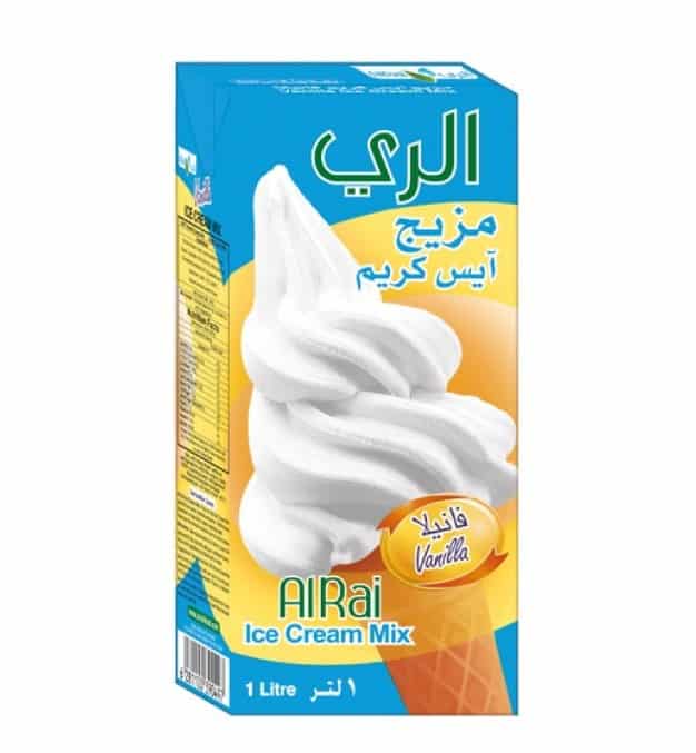 الري مزيج ايس كريم فانيلا 1 لتر × 12 - كرتون - منتج بالجملة | Platraw