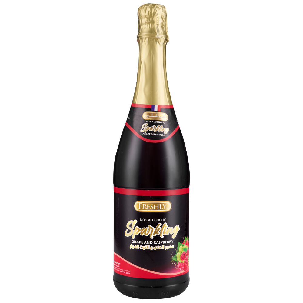 Freshly Sparkling Grape & Raspberry juice 750 ml × 12 - Carton