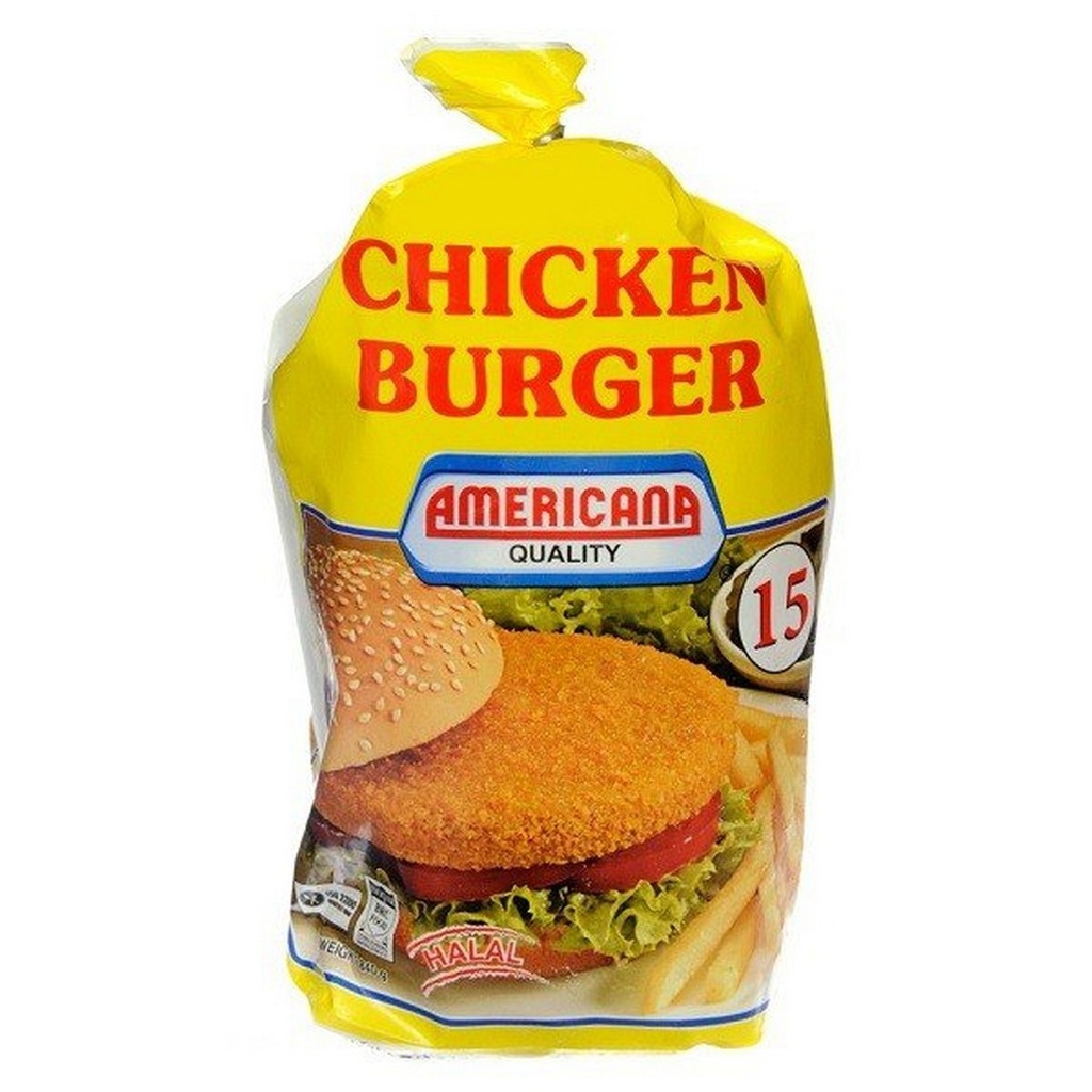 Americana Chicken Burger With Breadcrumbs 15 pcs × 8 - Carton