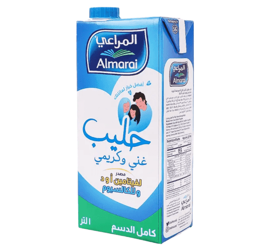 المراعي حليب كامل الدسم 1 لتر × 12 - كرتون - منتج بالجملة | Platraw