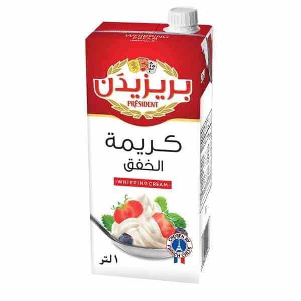 President Whipping Cream 1 L × 6 - Carton - Wholesale Product | Platraw