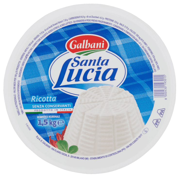 جالباني جبنة ريكوتا 1.50 كغ - منتج بالجملة | Platraw