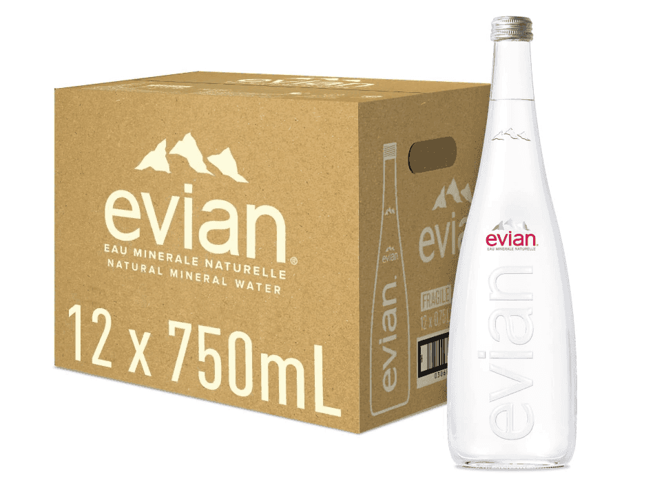 ايفيان مياه معدنية طبيعية زجاج 750 مل × 12 - كرتون - منتج بالجملة | Platraw