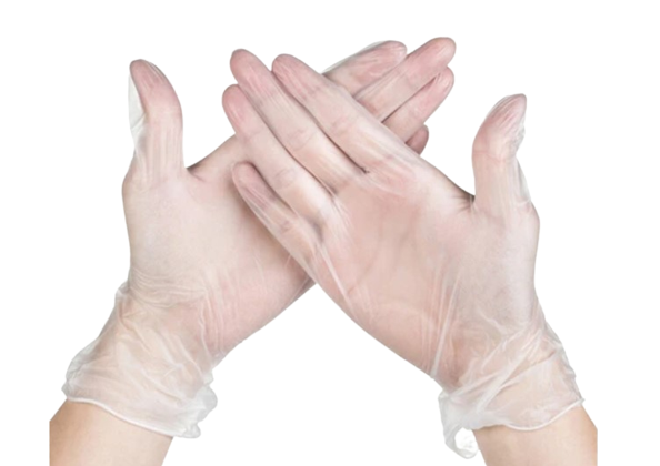 Disposable Vinyl Gloves Powder Free Size M - 100 Gloves × 10 Packs - Carton
