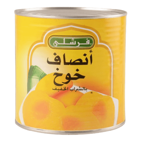 فرشلي انصاف الخوخ مع شراب خفيف 2650 كغ × 6 - كرتون - منتج بالجملة | Platraw