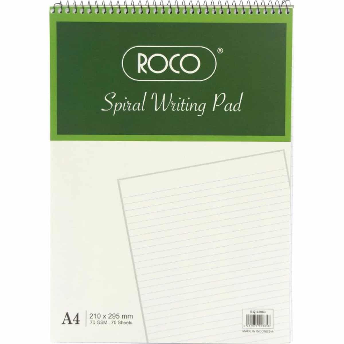 Roco Standard Spiral Writing Pad A4 Lined White 70 Sheets 2 pcs - Wholesale Product | Platraw