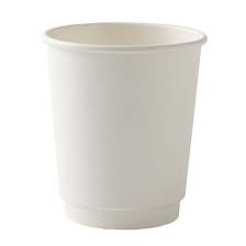 Double Wall White Paper Cups 8 oz × 500 pcs - Carton
