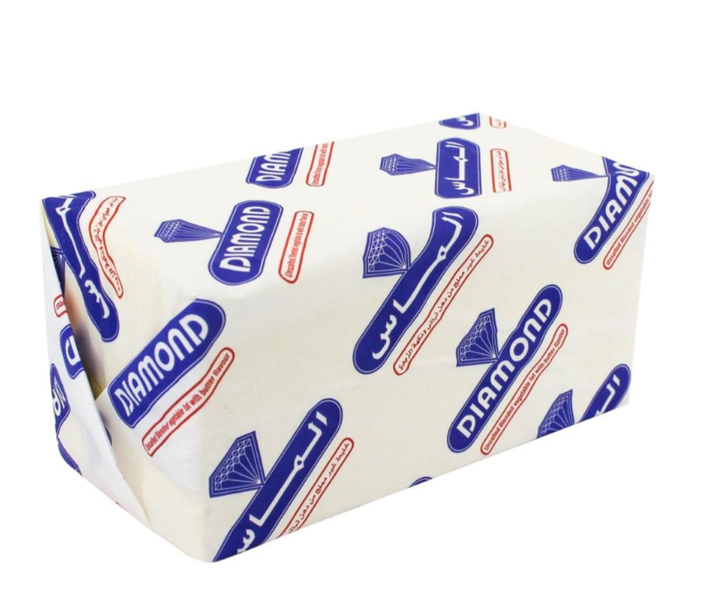 Bareeq Almas Unsalted Vegetable Fat Margarine with Butter Flavor 2.5 kg × 10 - Carton