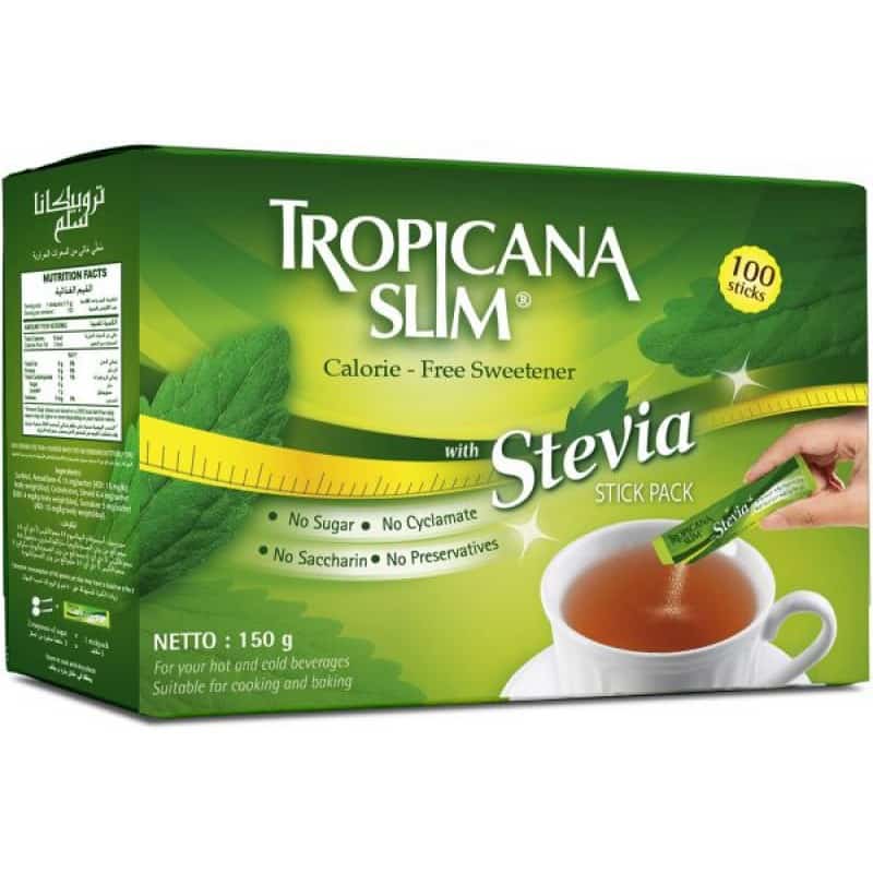 تروبيكانا سليم محلي ستيفيا خالي من السعرات الحرارية 100 كيس × 12 - كرتون - منتج بالجملة | Platraw