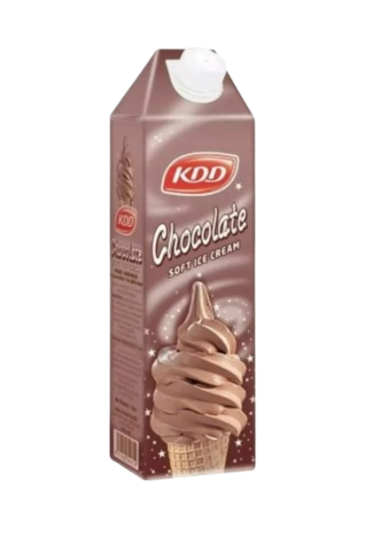 KDD Chocolate Soft Ice cream 1 L × 12 - Carton