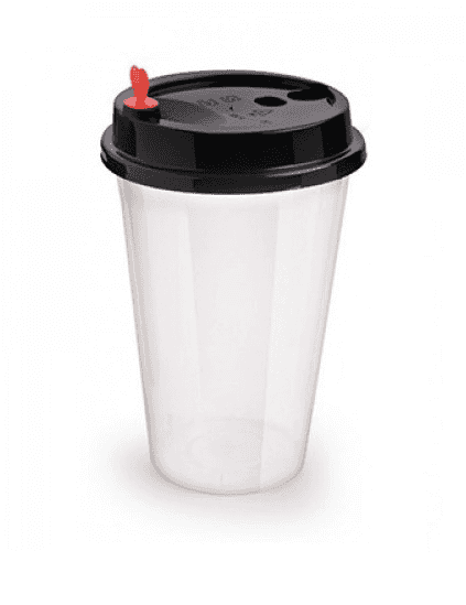 اكواب بلاستيك شفافة مغ غطاء اسود 16 اونص × 360 حبة - كرتون - منتج بالجملة | Platraw