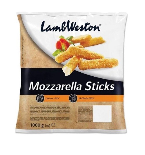 Lamb Weston Frozen Mozzarella Sticks 1 kg × 6 - Carton