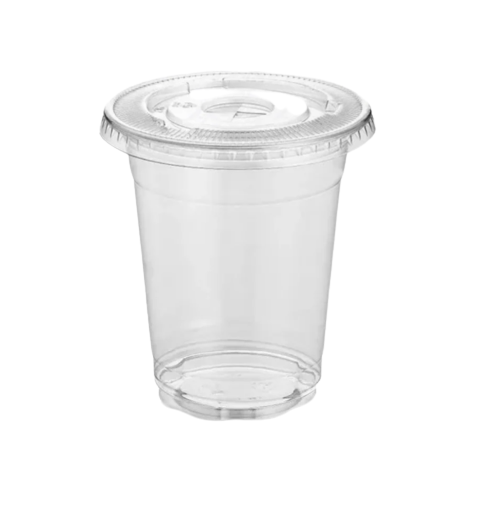 Clear Plastic Cup With Lid 10 oz × 1000 pcs - Carton