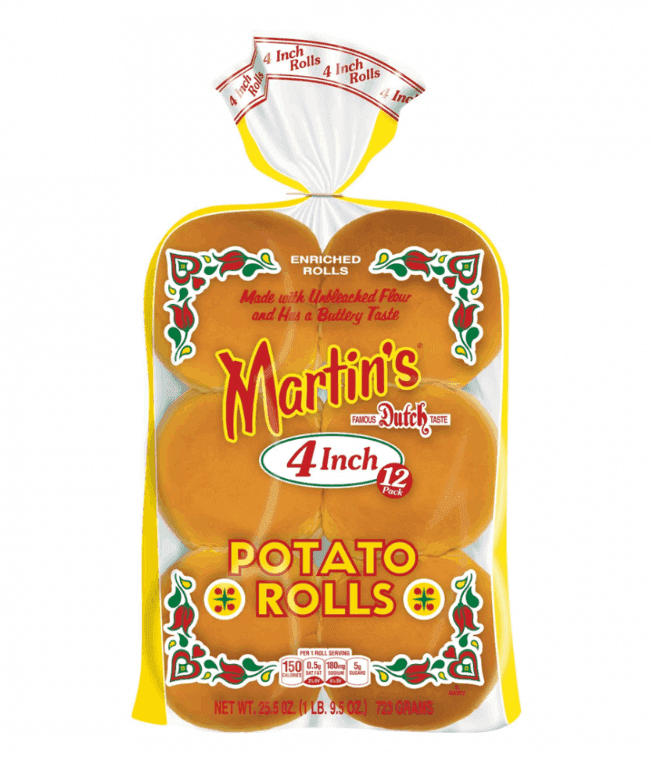 مارتينز خبز برجر البطاطس 4 انش 5 × 12 حبة - كرتون - منتج بالجملة | Platraw