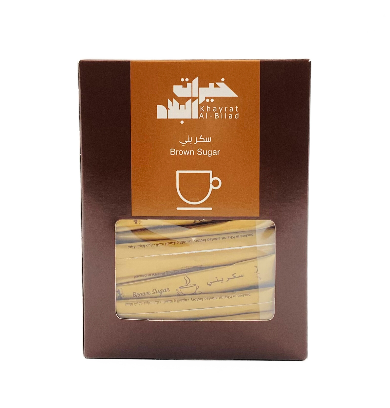 Khayrat Al Bilad Brown Sugar Sticks 100 pcs × 24 - Carton