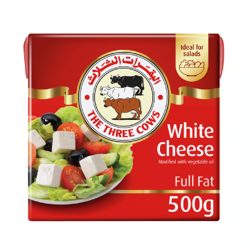 3 Cows Cows White Cheese Full Cream 500 gm × 24 - Carton