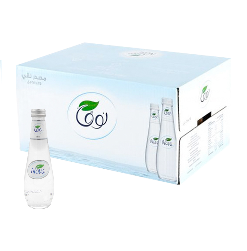 Nova Water Glass Bottle 250 ml × 24 - Carton