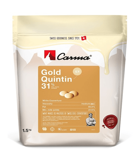 Carma Gold Quintin 31 % Couverture Chocolate Coins 1.5 kg