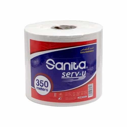 سانيتا مناديل ماكسي رول 350 متر × 6 حبة - كرتون - منتج بالجملة | Platraw