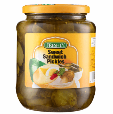 فرشلي شرائح مخلل الخيار الحلو للساندويتش 780 غم × 12 - كرتون - منتج بالجملة | Platraw