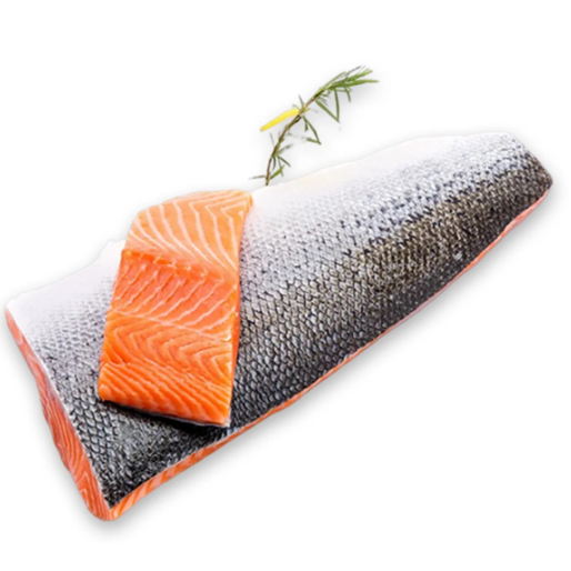 Norwegian Salmon Fillet Slices Skin On Frozen 1 Kg