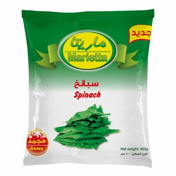 Marietta Frozen Spinach 400 gm × 20 - Carton - Wholesale Product | Platraw