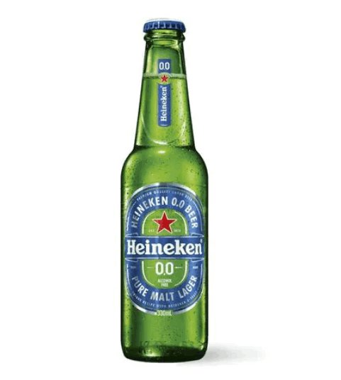 Heineken 0.0 Non Alcoholic Beer 330 ml × 24 - Carton