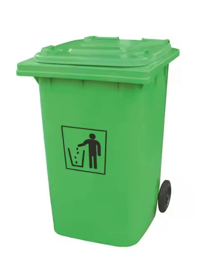 Trash Bin with Side Pedal size 100 L Green