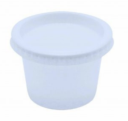 Watania Plastic White Container with Lid 1 oz × 2000 - Carton