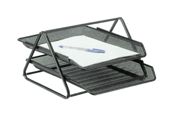 Black Mesh Document Tray 2 Divisions - Wholesale Product | Platraw
