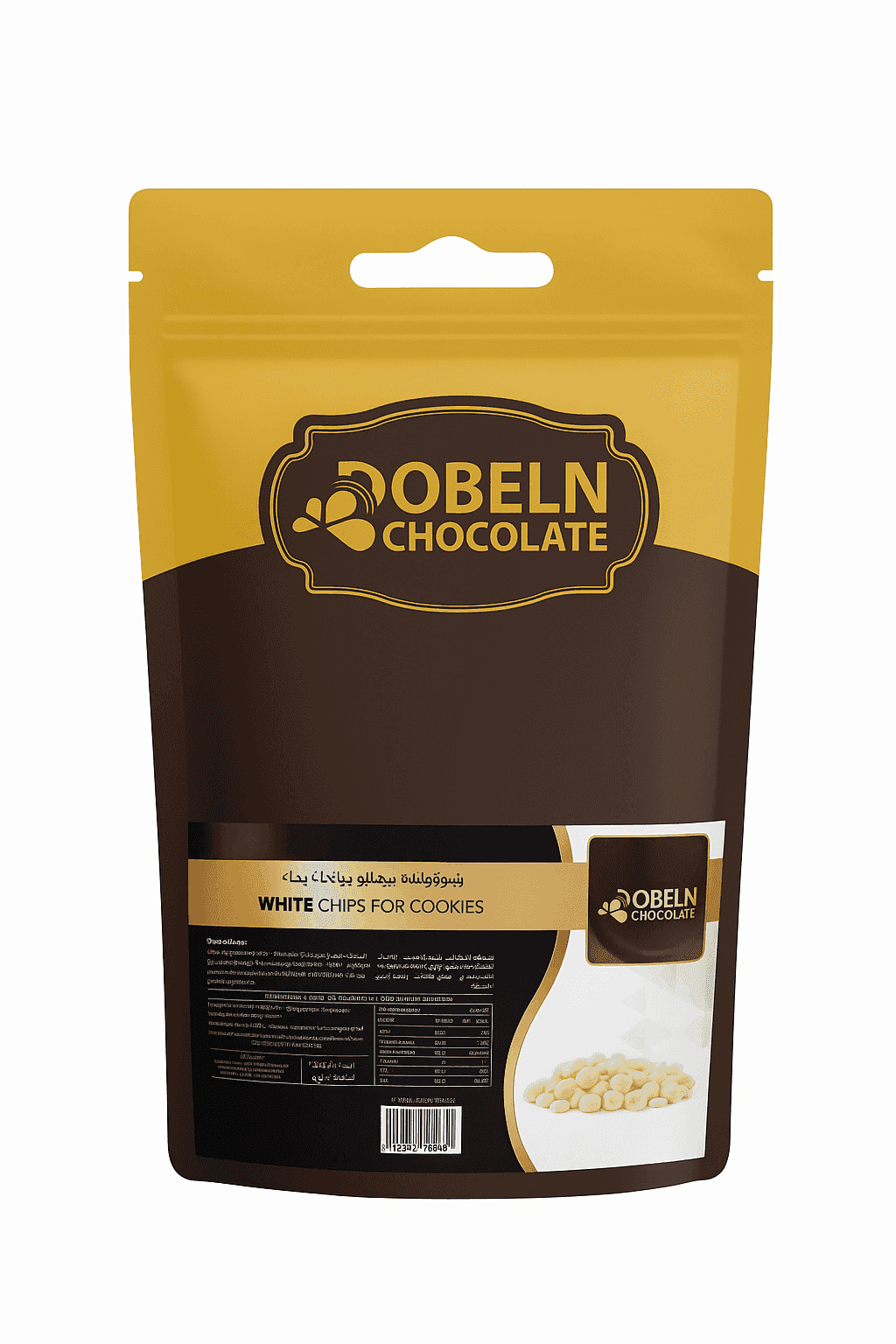 Dobeln White Chocolate Callets For Cookies 1 kg × 5 - Carton - Wholesale Product | Platraw
