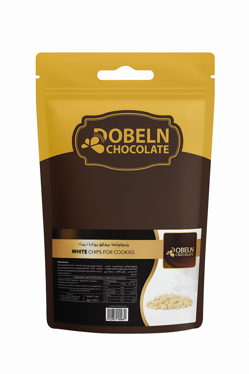 Dobeln White Chocolate Callets For Cookies 1 kg × 5 - Carton