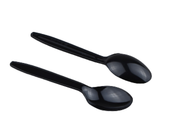 Black Ice Cream Plastic Spoon 1000 pcs