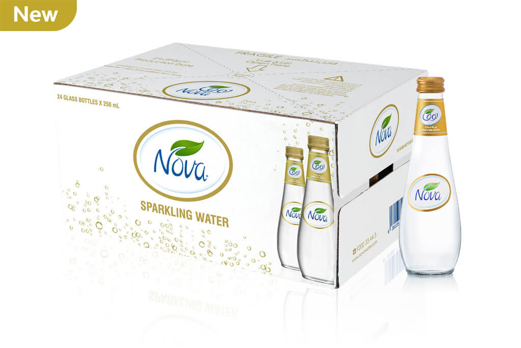 Nova Sparkling Water Glass Bottle 250 ml × 24 - Carton