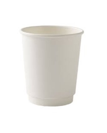 Double Wall White Paper Cups 12 oz × 500 pcs - Carton