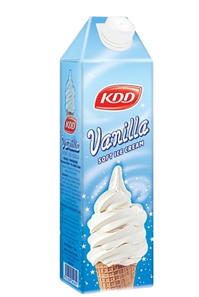 KDD Vanilla Soft Ice cream 1 L × 12 - Carton