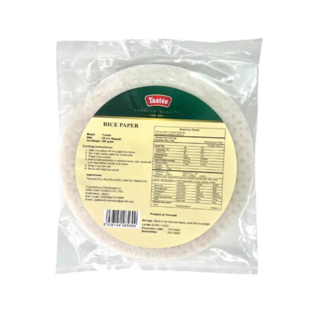 Tastee Rice Paper Roll Sheets 400 gm × 30 - Carton