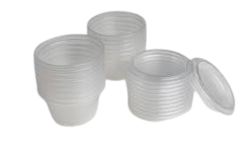 Plastic Clear Container With Lid 50 gm × 100 pcs × 20 - Carton