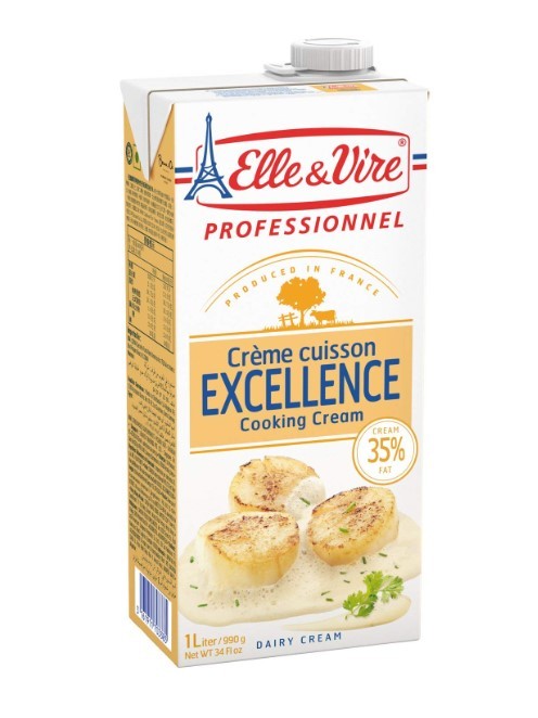 Elle & Vire Cooking Cream 1 L × 12 - Carton
