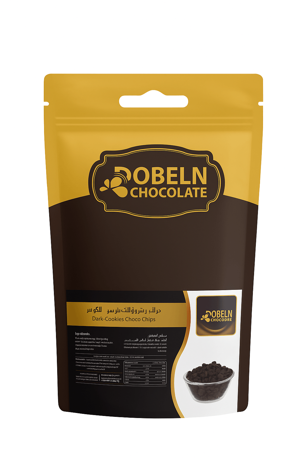 Dobeln Dark Chocolate Callets For Cookies 1 kg × 5 - Carton